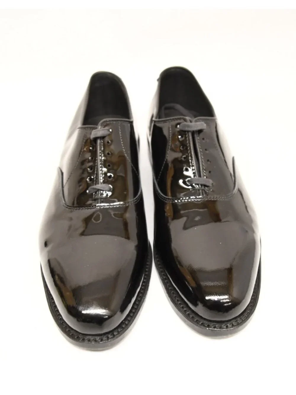New! Allen Edmonds Carlyle Plain-toe Oxford Shoe Black Patent 8.5D 5537 DD544